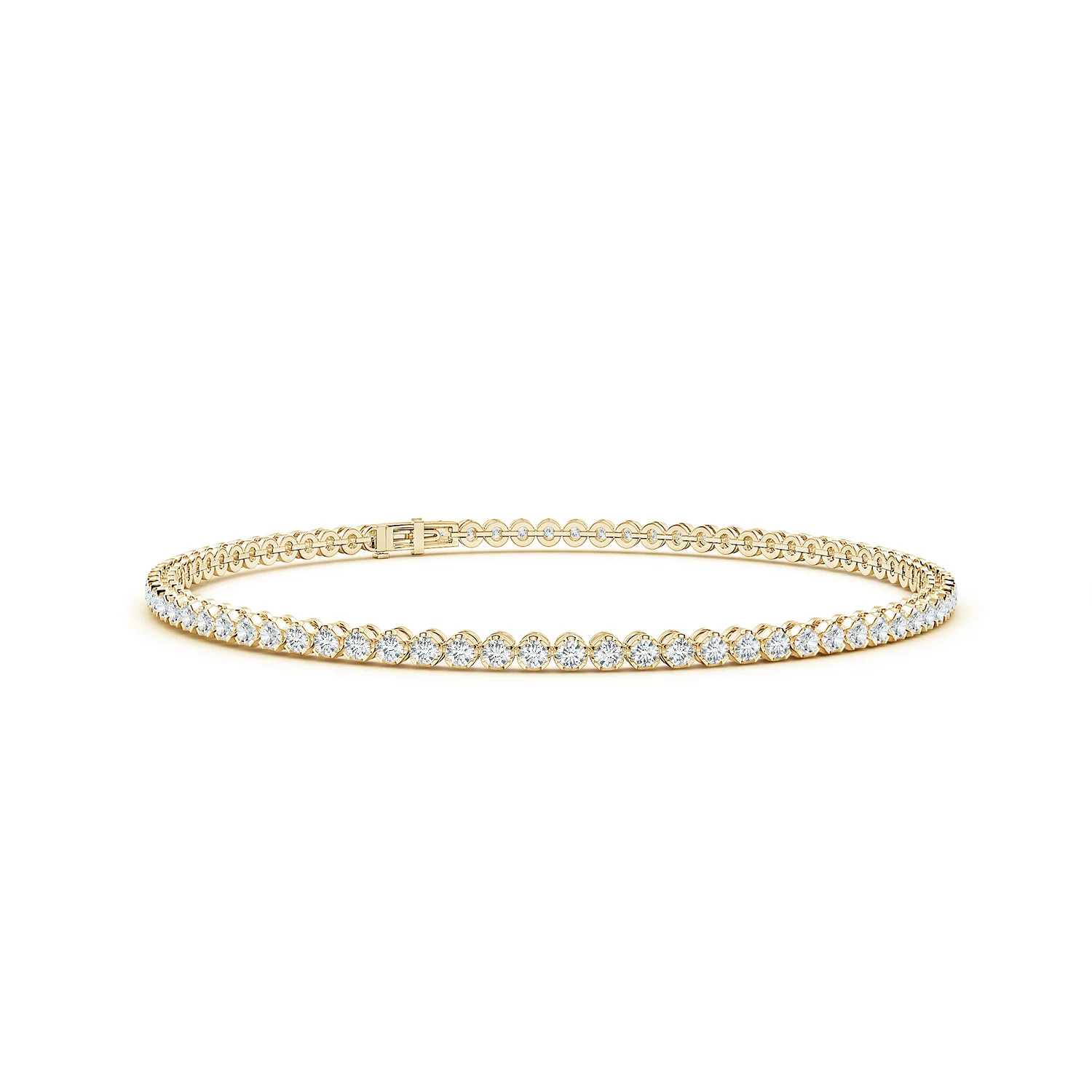 Lab-Grown Classic Round Diamond Tennis Bracelet | Angara Inc.