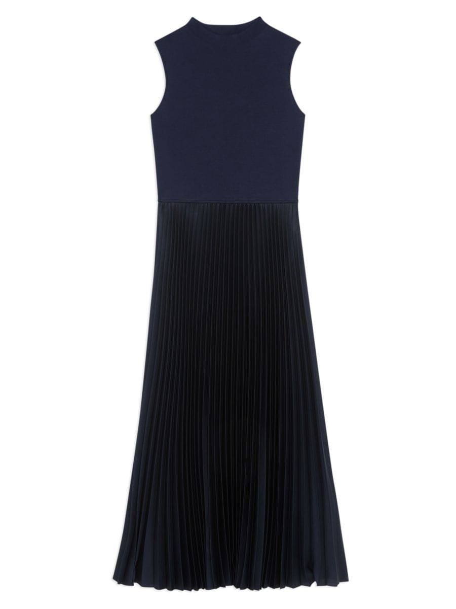 Pleated Combination Midi-Dress | Saks Fifth Avenue