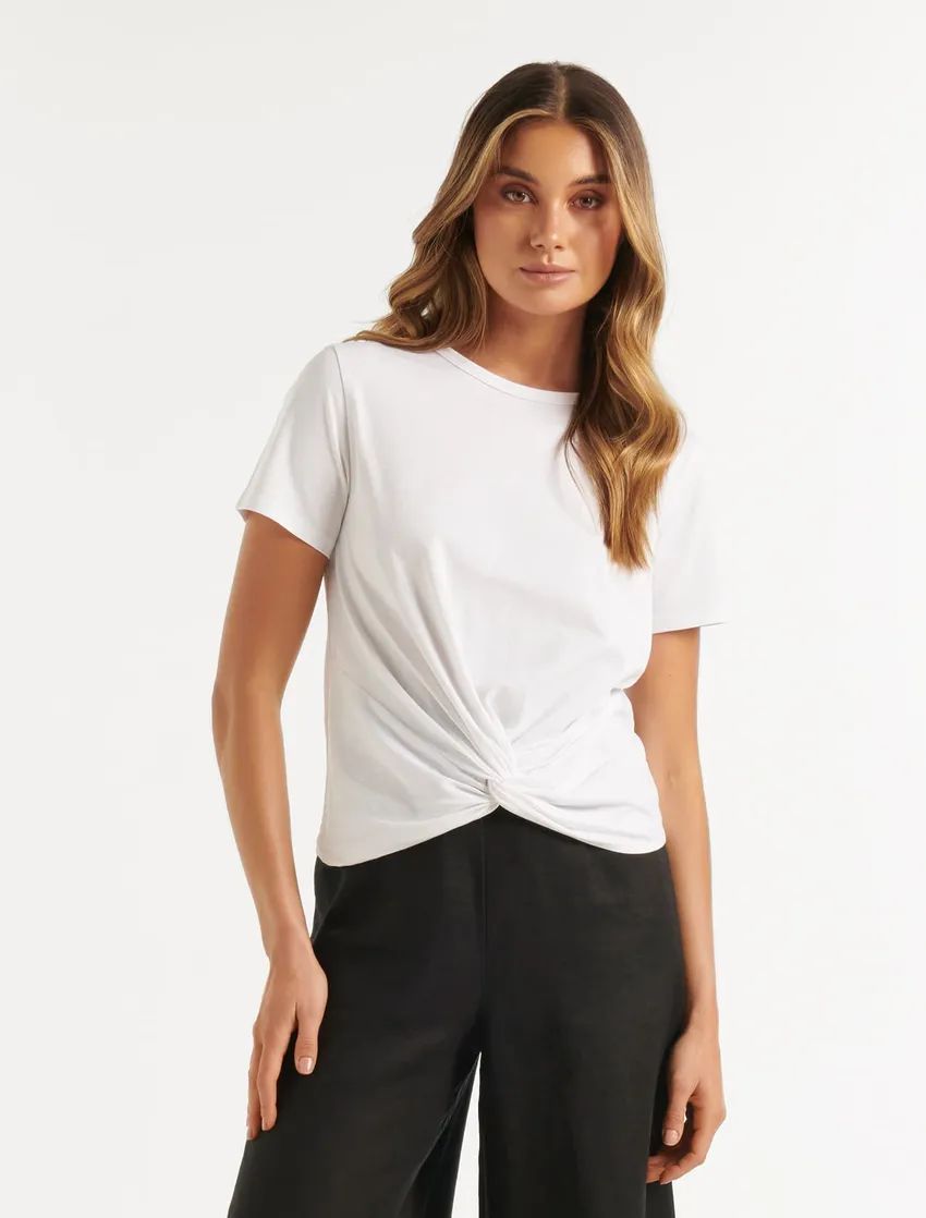 Tully Twist-Front Tee | Forever New (AU)