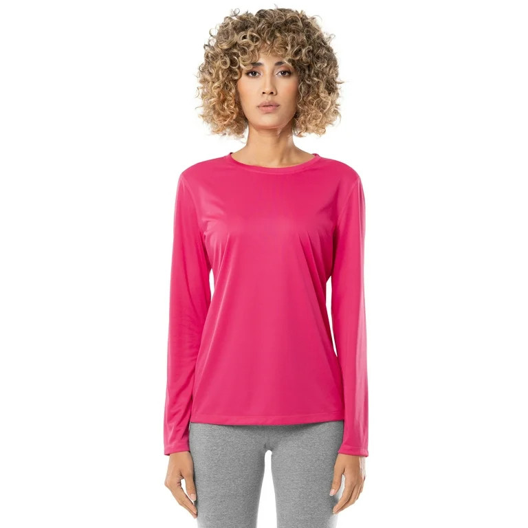 Athletic Works Women Active Moisture Wicking Long Sleeve T-Shirt, XS-XXXL - Walmart.com | Walmart (US)