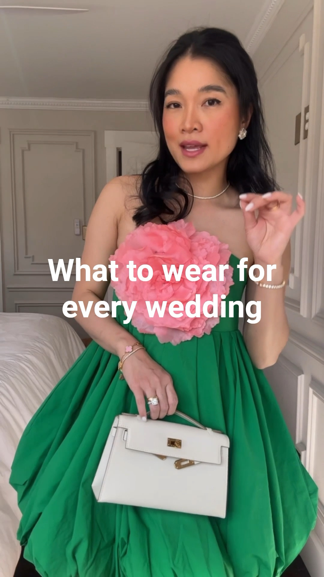 Wedding guest dress codes. 
Dress 1 (green mini) - size down 
Dress 2 (pink formal feather) - size up!
Dress 3,4 - true to size
Spring wedding guest 

#LTKWedding #LTKStyleTip