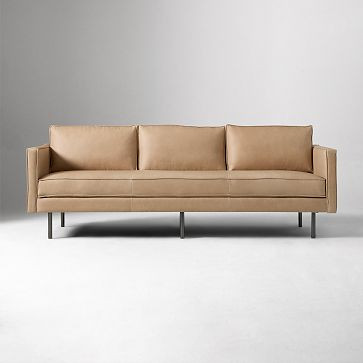Axel Leather Sofa (76"–89") | West Elm (US)