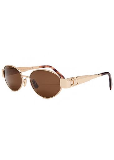 Triomphe round-frame sunglasses | Harvey Nichols