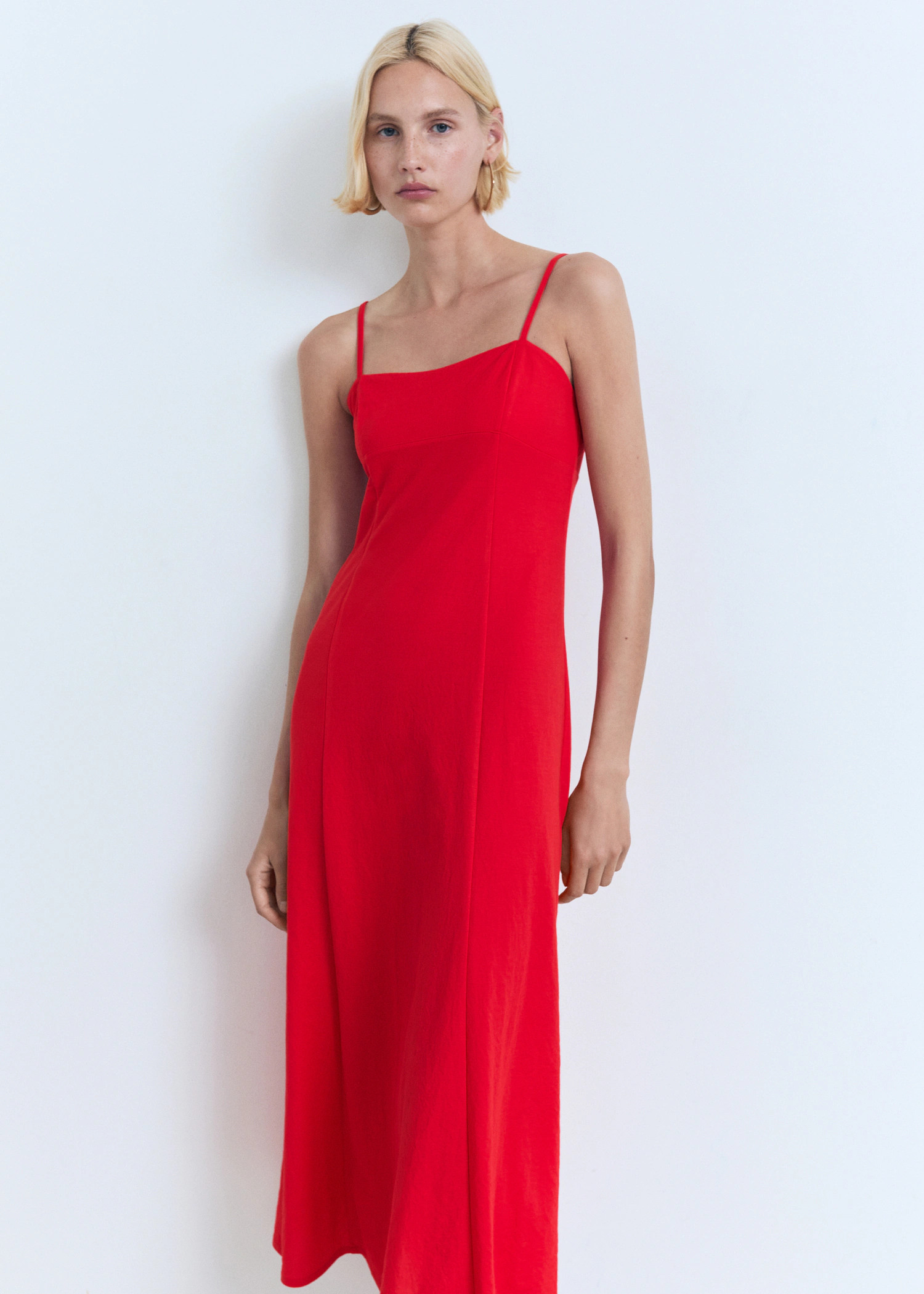 Midi-dress with bow on the back | Mango (US/MX/AU)