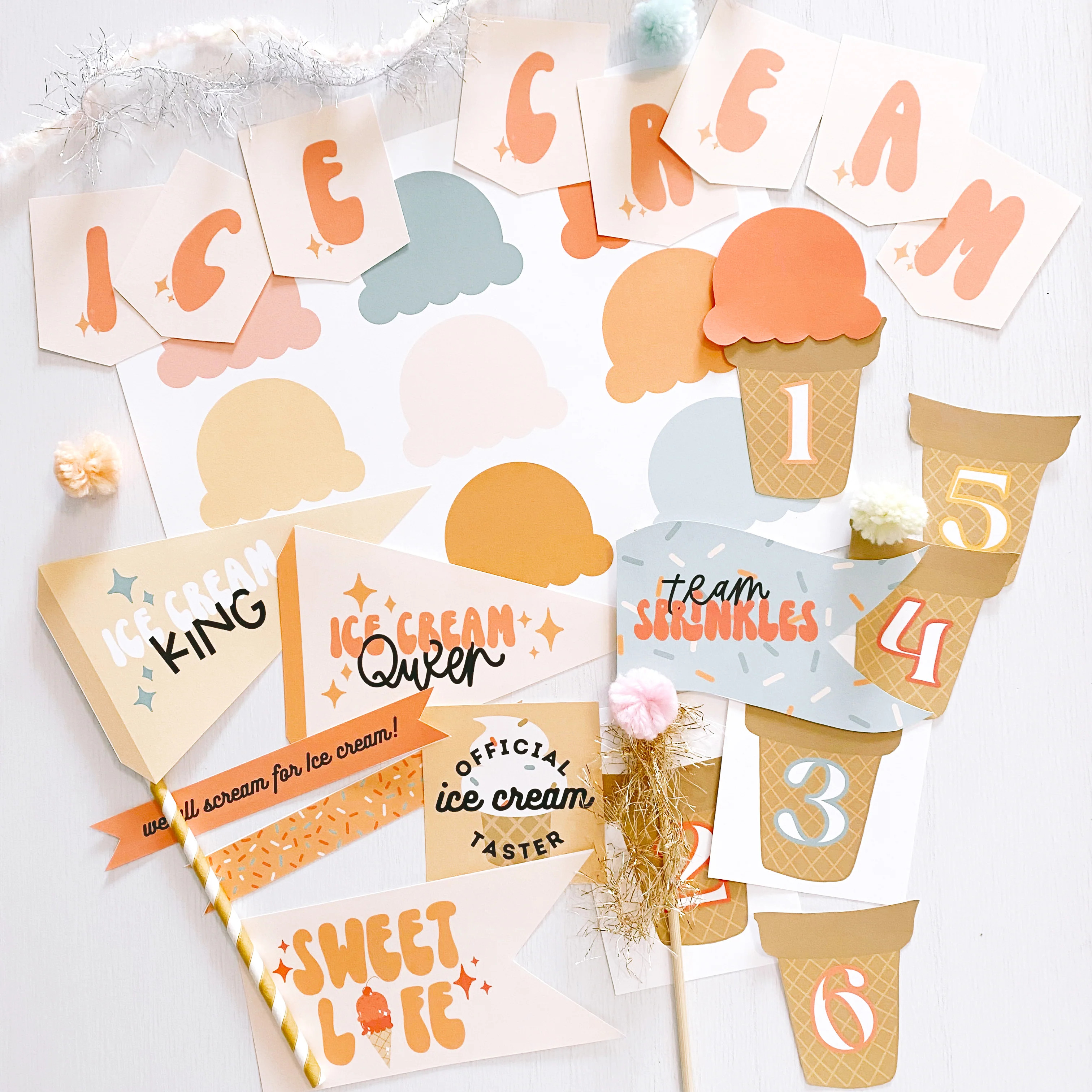 Ice Cream bundle | Printable Bundle | The Letter Vee