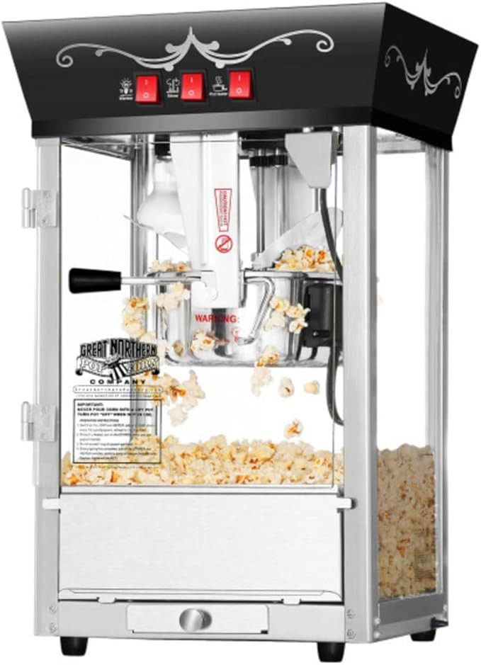 Matinee Popcorn Machine - 8oz Popper with Stainless-Steel Kettle, Reject Kernel Tray, Warming Lig... | Amazon (US)