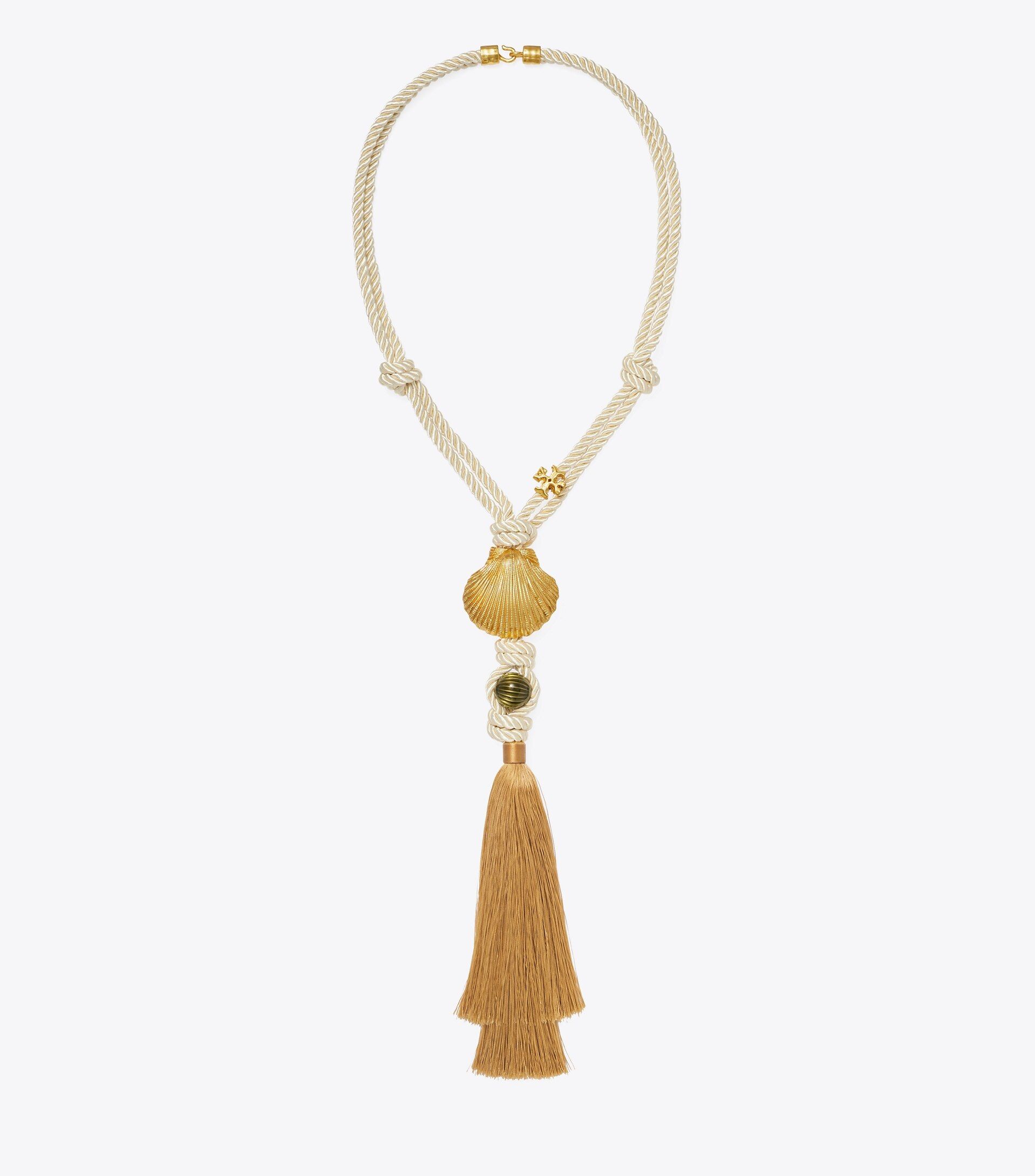 Shell Tassel Pendant Necklace | Tory Burch (US)