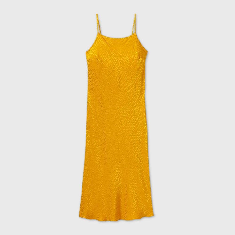 Women's Printed Slip Dress - A New Day Yellow XXL | Target