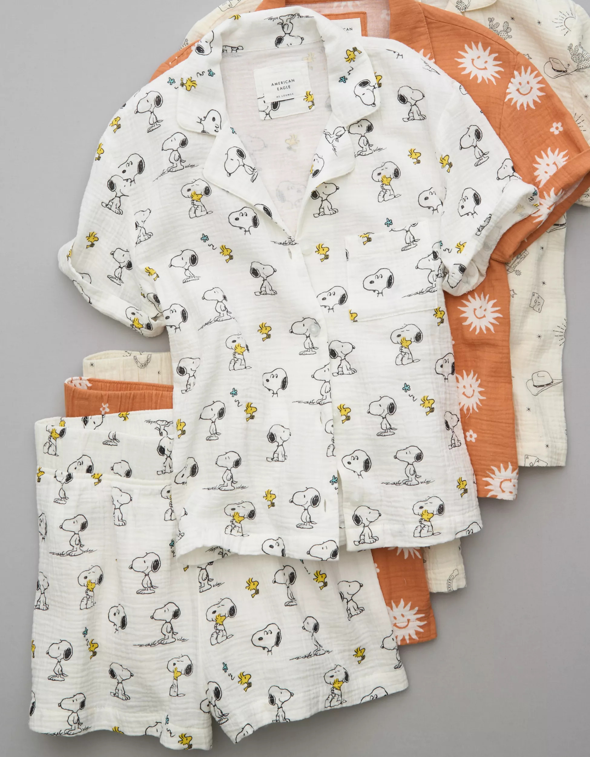 AE Peanuts PJ Top & Shorts Set | American Eagle Outfitters (US & CA)
