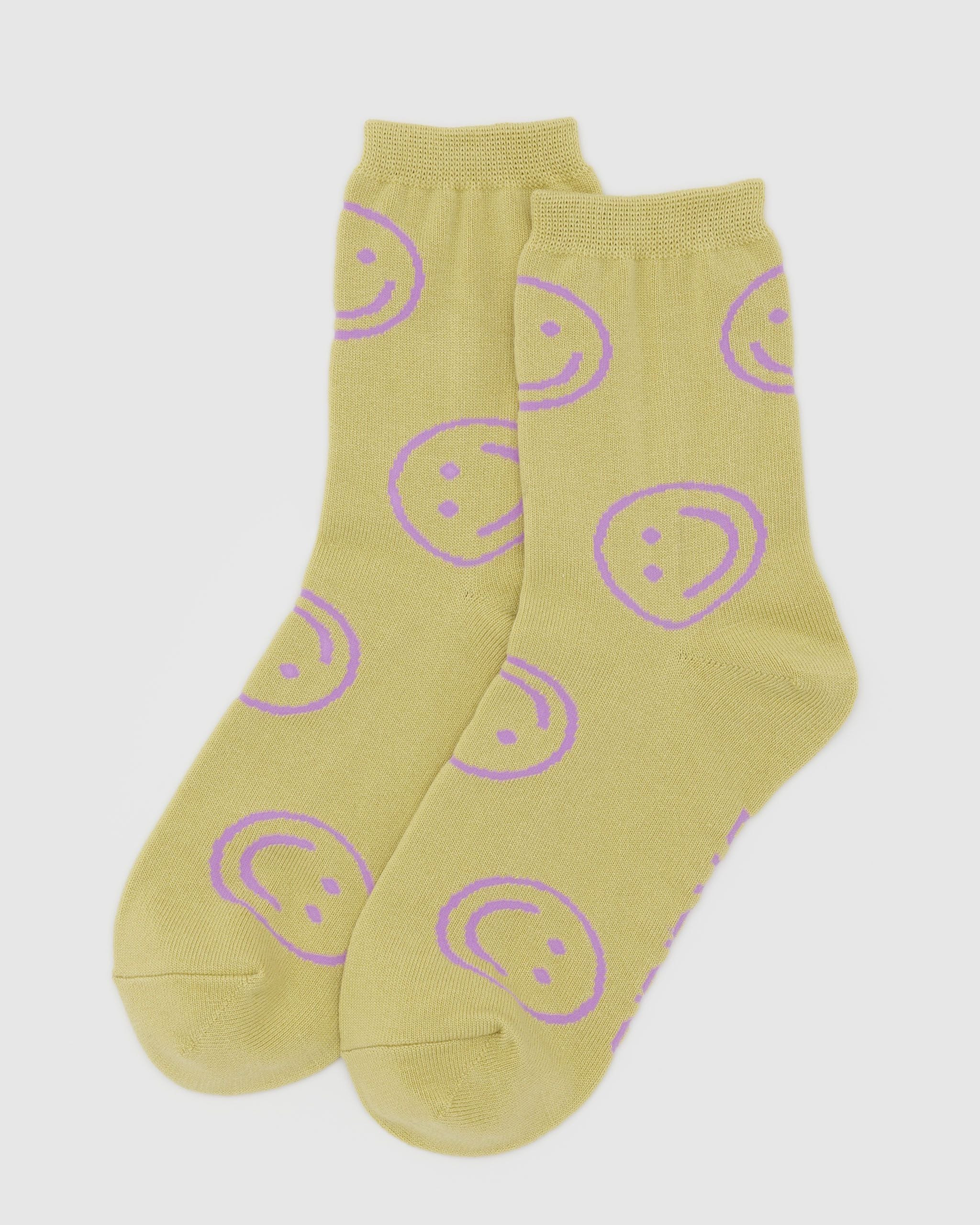 Crew Sock Straw Happy - Baggu | BAGGU