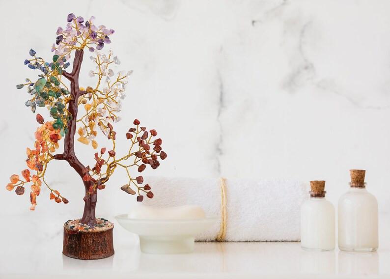 Chakra Crystal Tree 7 Chakra Bonsai Money Gemstone Tree Crystal Tree of Life Positive Energy  Fen... | Etsy (US)