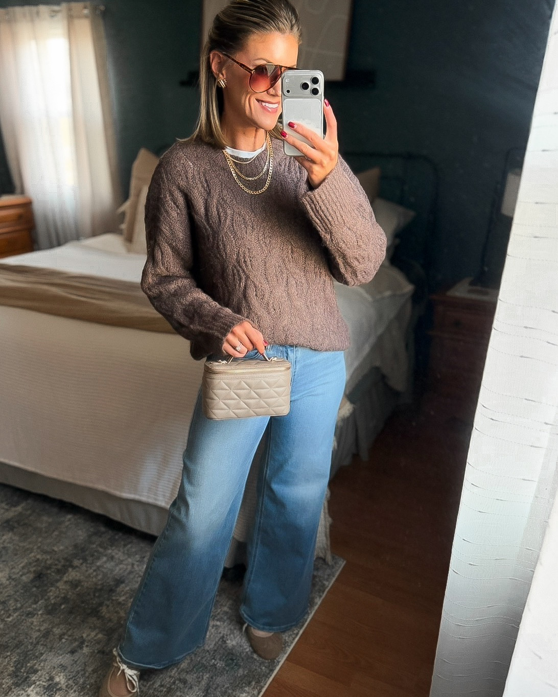 Finally, a tee with the perfect collar to pop out under sweaters and sweatshirts. Best part, it’s only $10!!
Wearing small in tee and sweater. Jeans 8

#LTKmomlife #LTKSeasonal