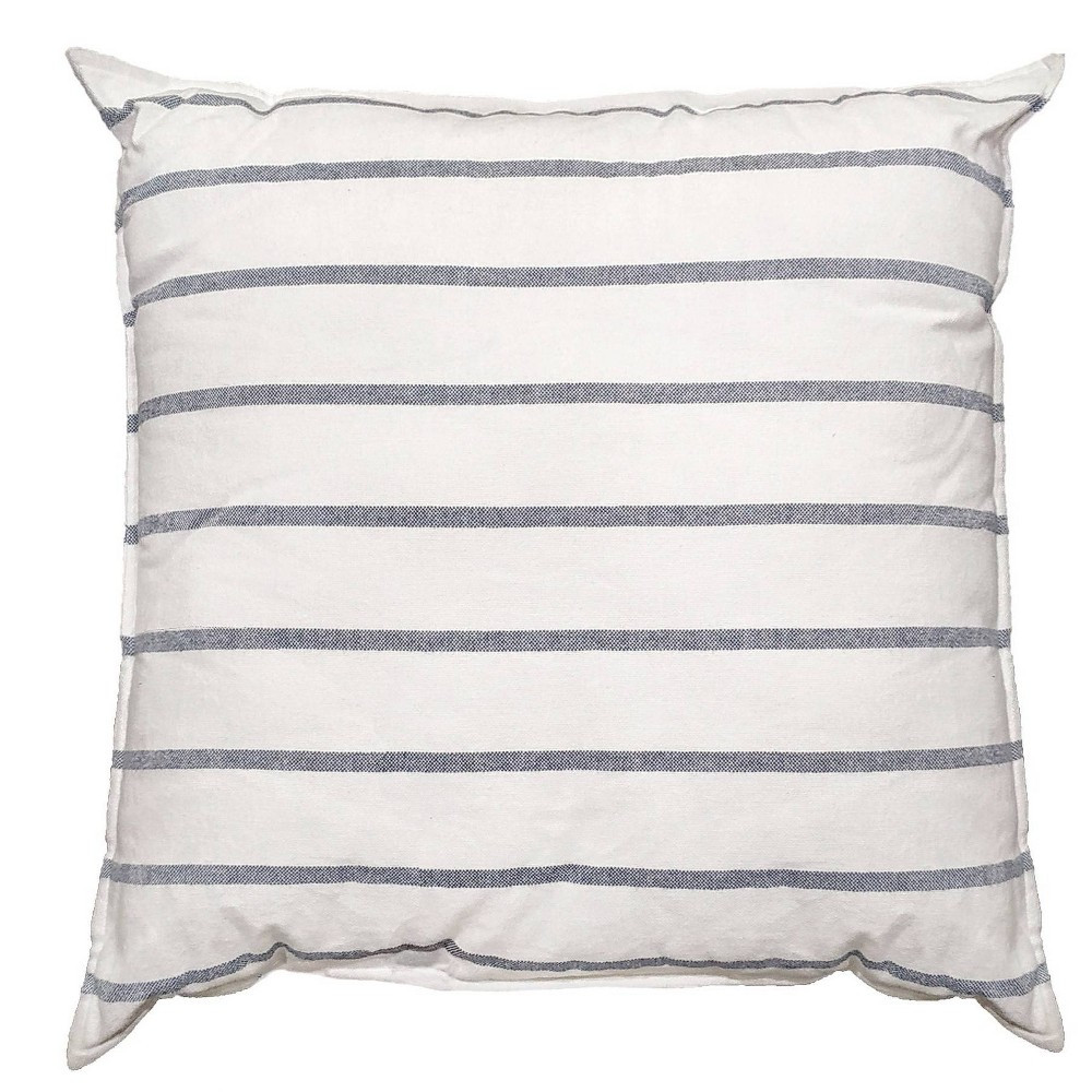 Woven Striped Oversized Square Pillow Navy/White - Threshold | Target