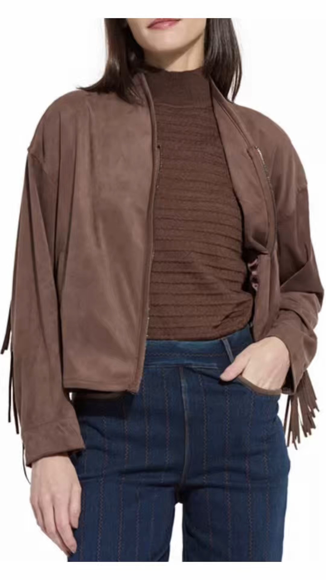 Western Fashion Inspo 
Fringe Faux Suede Jacket

#LTKSaleAlert #LTKSeasonal