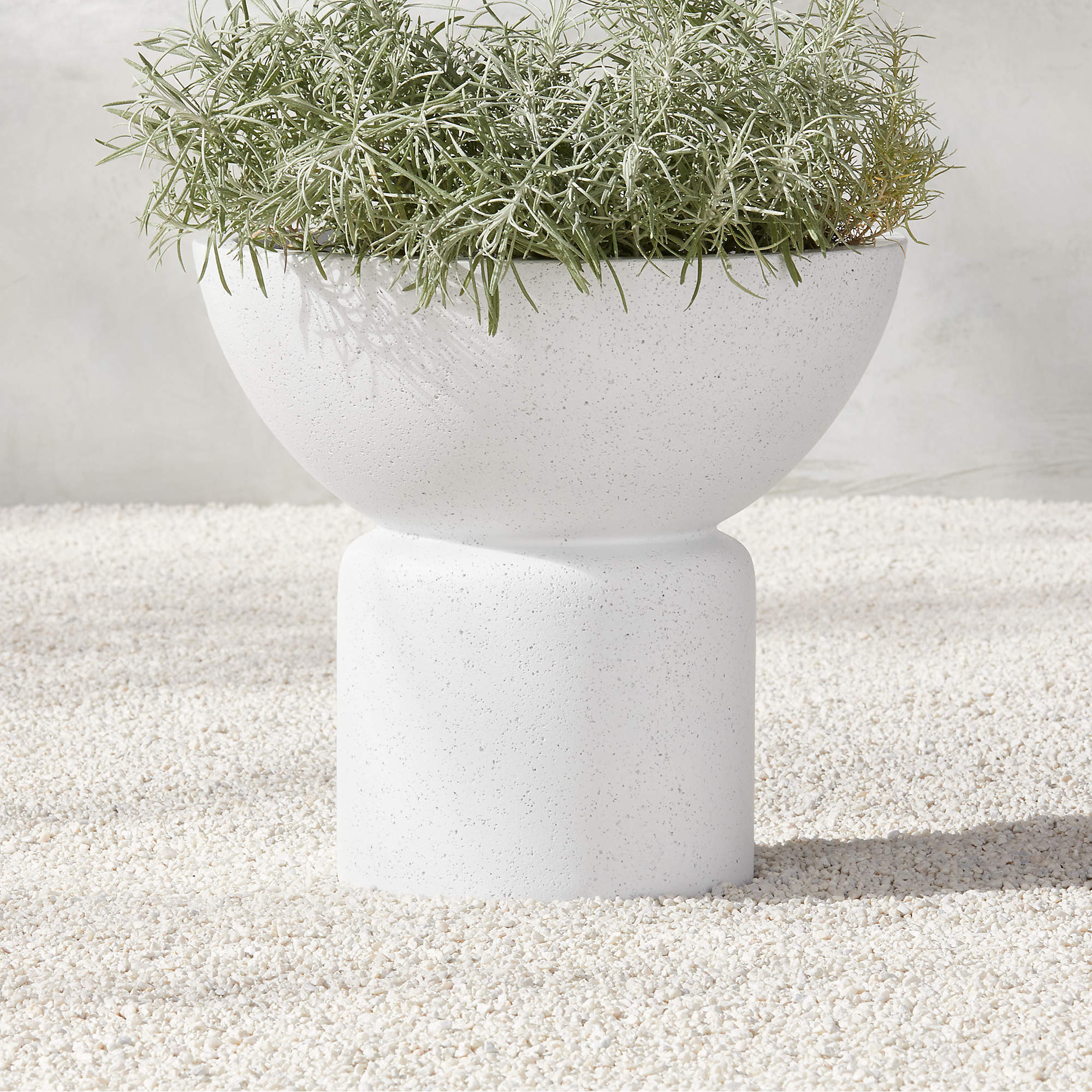 Flatform Modern White Cement Indoor/Outdoor Planter Tall + Reviews | CB2 | CB2