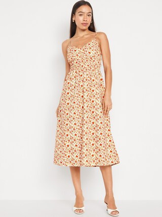Waist-Defined Cami Midi Dress | Old Navy (CA)