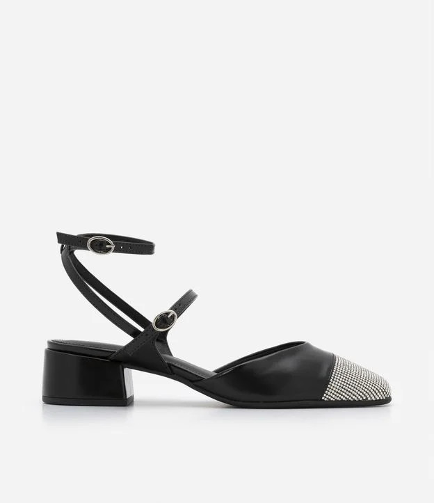 Sapato Scarpin Slingback com Biqueira Preto | Renner (BR)