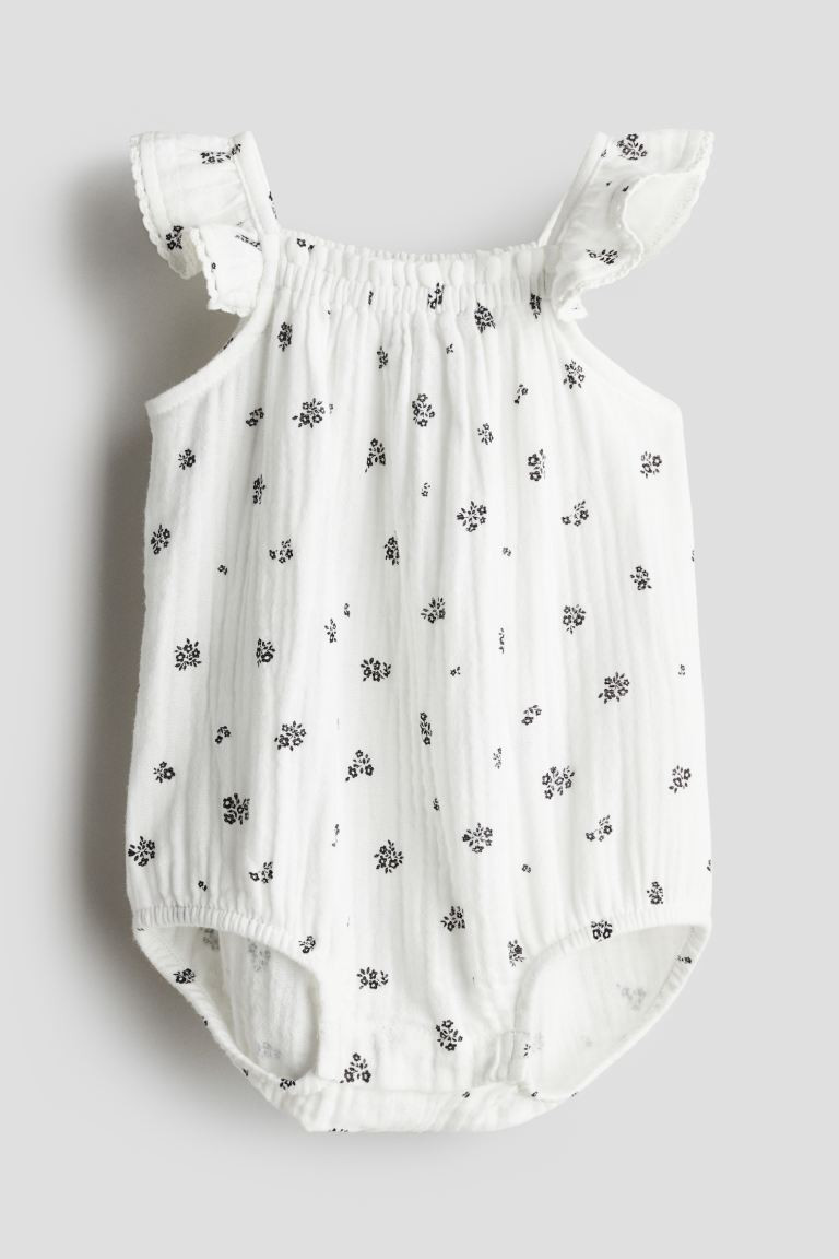 Patterned Muslin Romper Suit | H&M (US + CA)