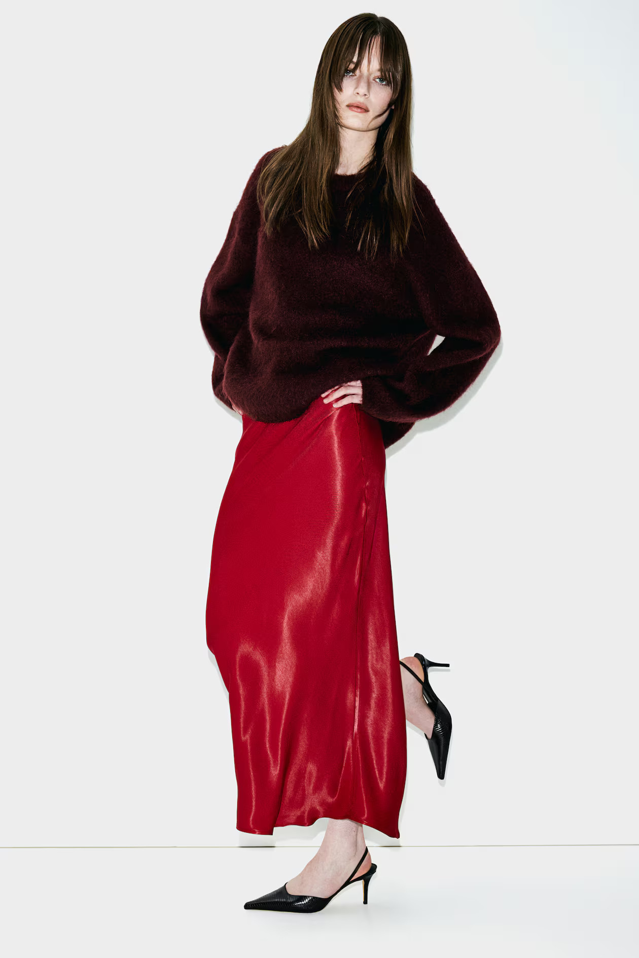 Maxi Skirt - Red - Ladies | H&M CA | H&M (US + CA)