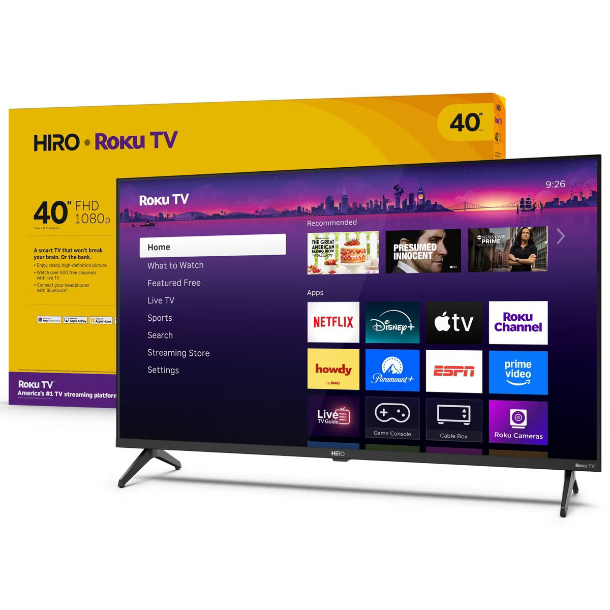 Hiro Roku TV 40" 1080p Full HD Smart TV Flat Screen LED Television with Roku TV and Dolby Audio f... | Target