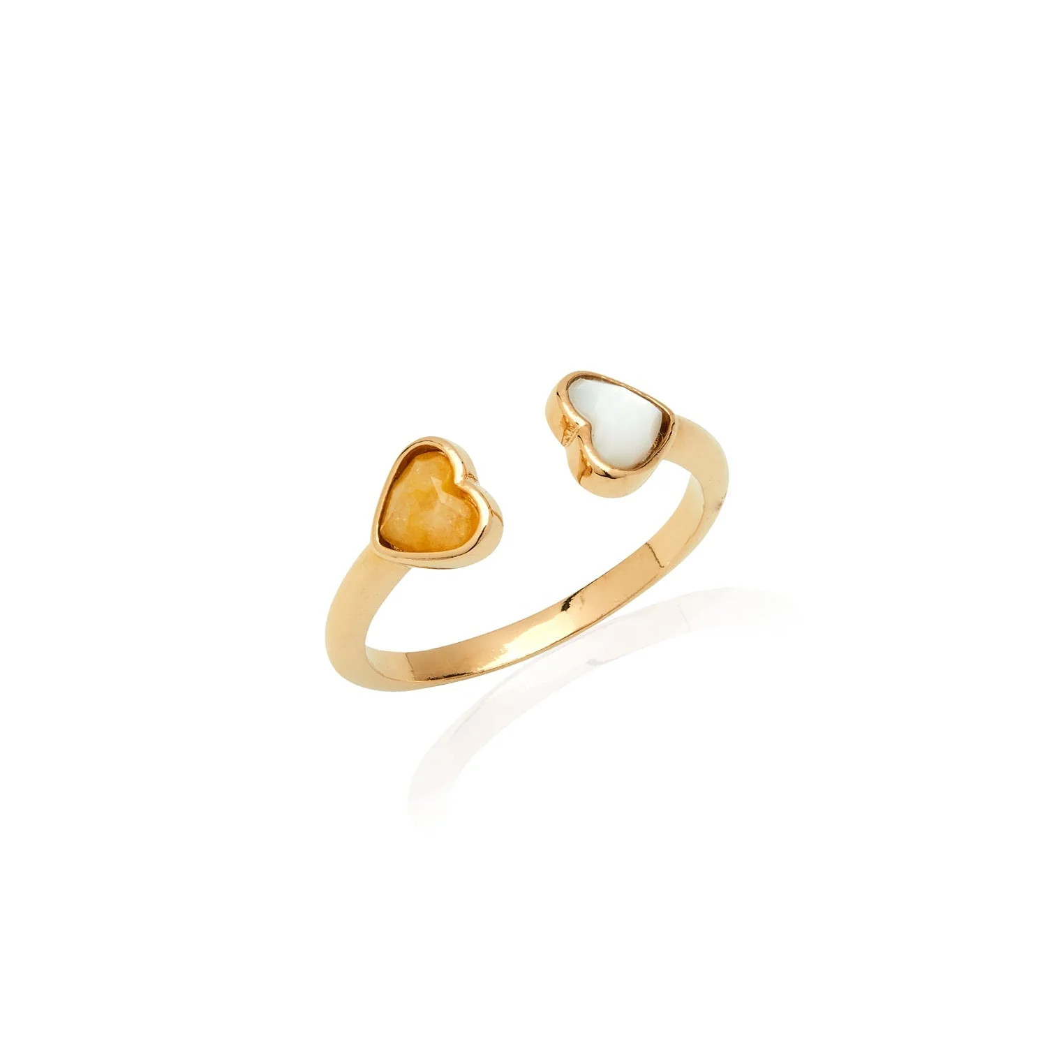 Custom Heart Birthstone Ring (Gold) | Abbott Lyon