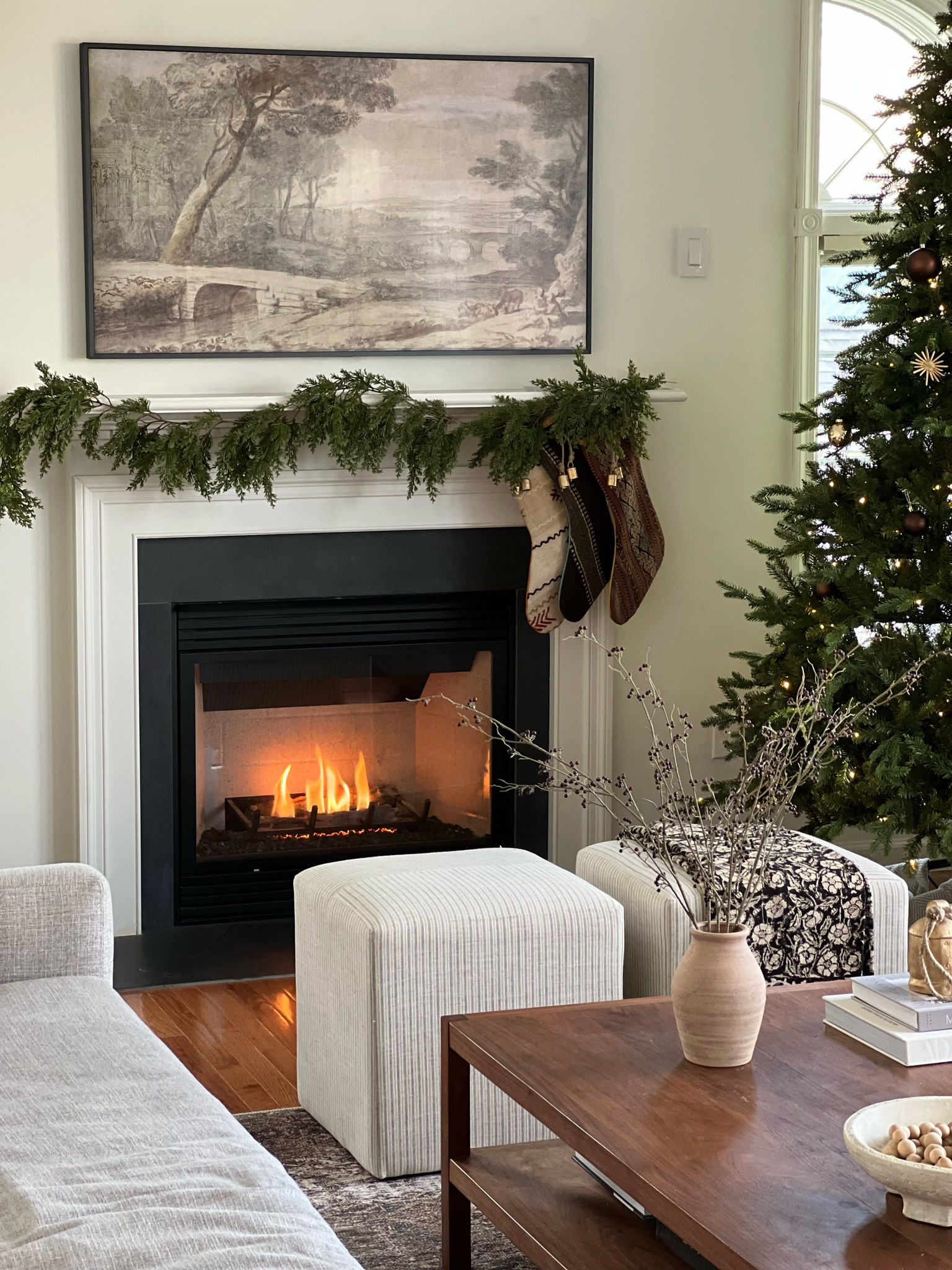 Fireplace mantel 

Vintage stockings
Target home 
Garland
Amazon home 

#LTKhome #LTKSeasonal #LTKHoliday