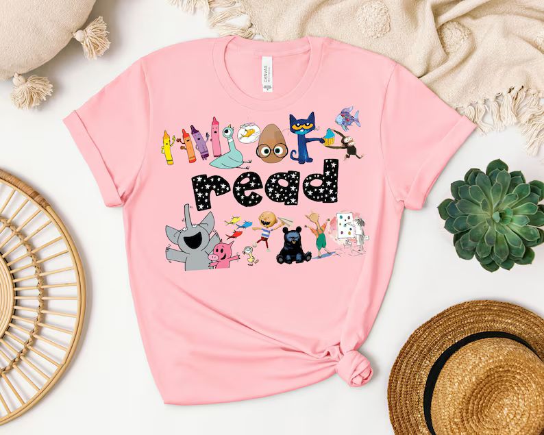 Read Children's Books Teacher T-shirt, Teacher Life Shirt, Teacher Shirt, Kindergarten Shirt Gift... | Etsy (US)
