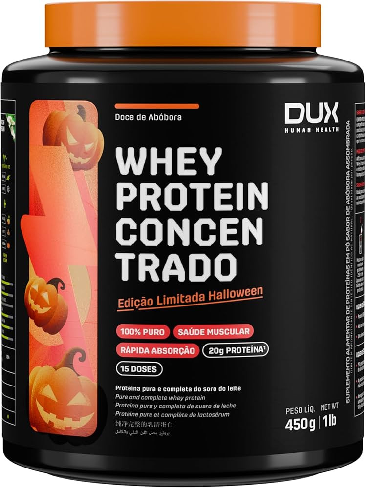 DUX HUMAN HEALTH - Whey Protein Concentrado Sabor Doce de Abóbora - Edição Especial Halloween ... | Amazon (BR)