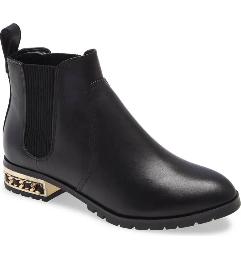 Karl Lagerfield Paris Simone Chain Heel Chelsea Boot | Nordstrom Rack