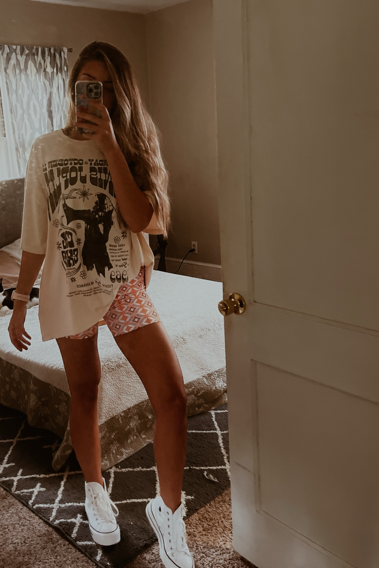 Spring / Summer Comfy Fit 
FP no longer has exact tee but they make the best oversized tees so worth the price and so versatile. Biker shorts color way is also unavailable but shorts are FP

#LTKSeasonal