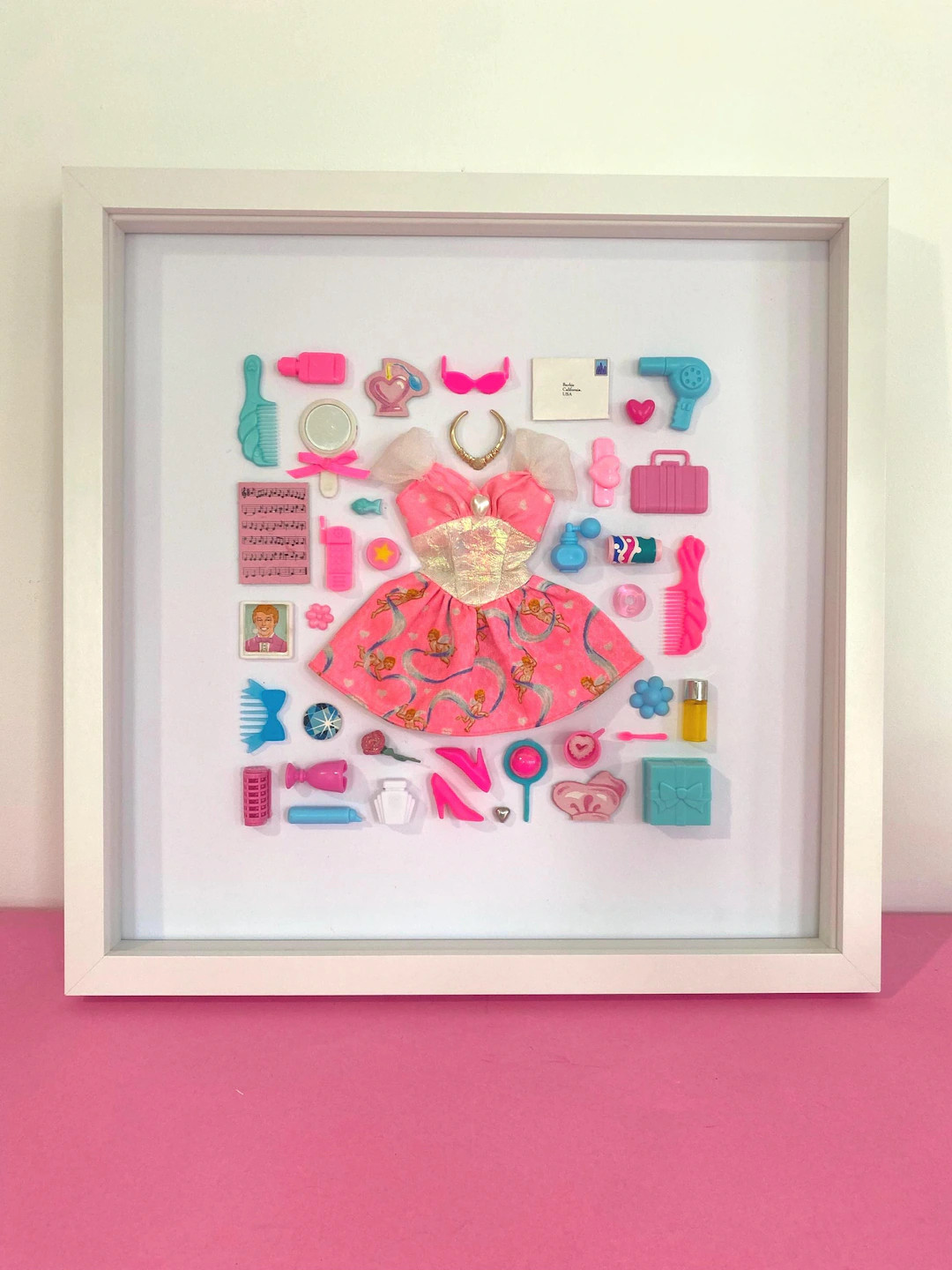 Barbie Doll Shadowbox Framed Art, Barbie Shoes and Accessories: ''my First Love'' - Etsy | Etsy (US)
