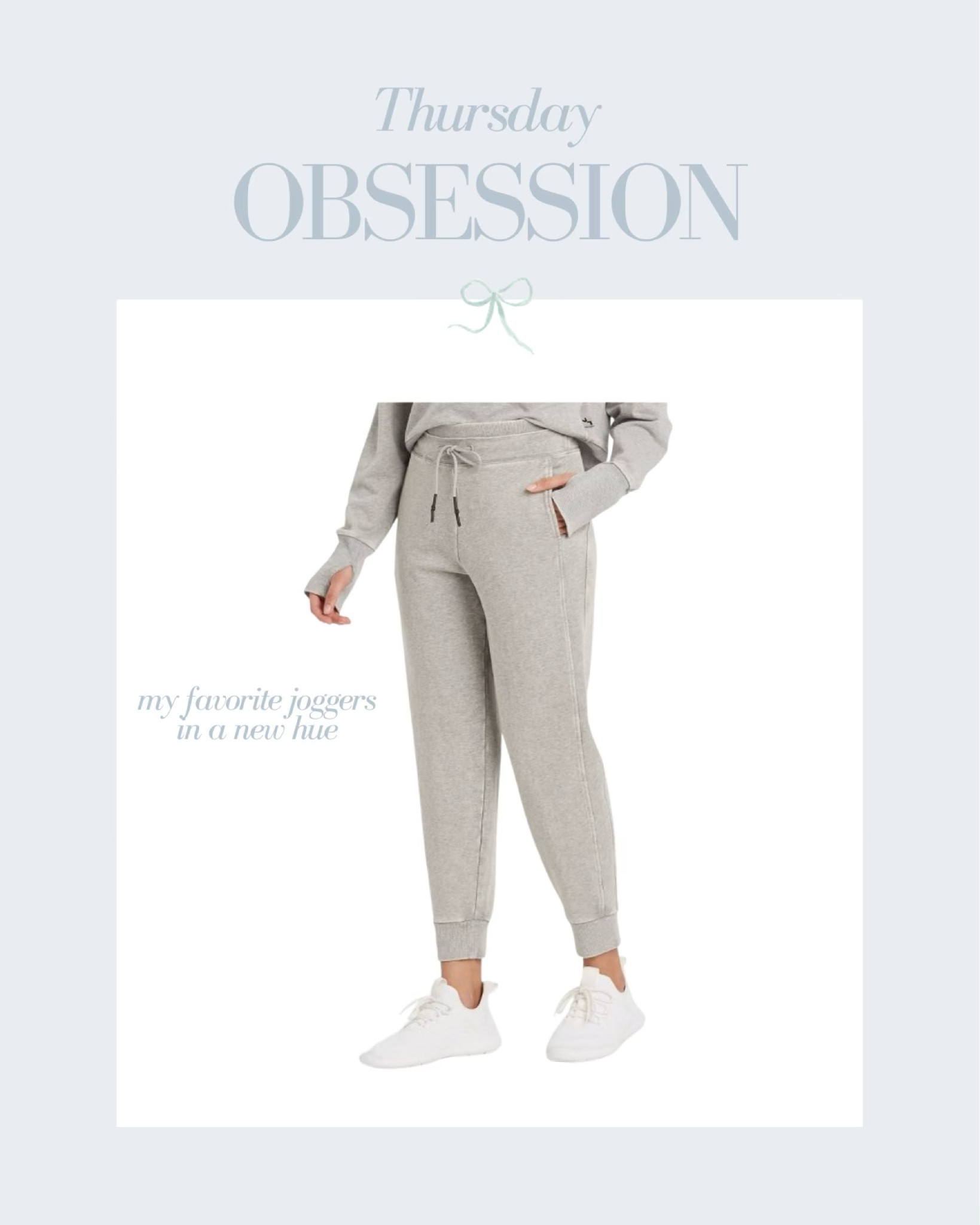 Thursday obsession! My $35 Target joggers that I basically live in are available in a new grey hue. They are so comfortable that I bought two pair 

#LTKstyletip #LTKunder50 #LTKfit