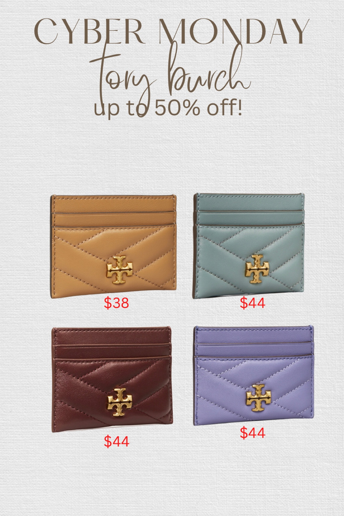 Tory Burch card case up to 50% off! 

#LTKHoliday #LTKGiftGuide #LTKCyberweek