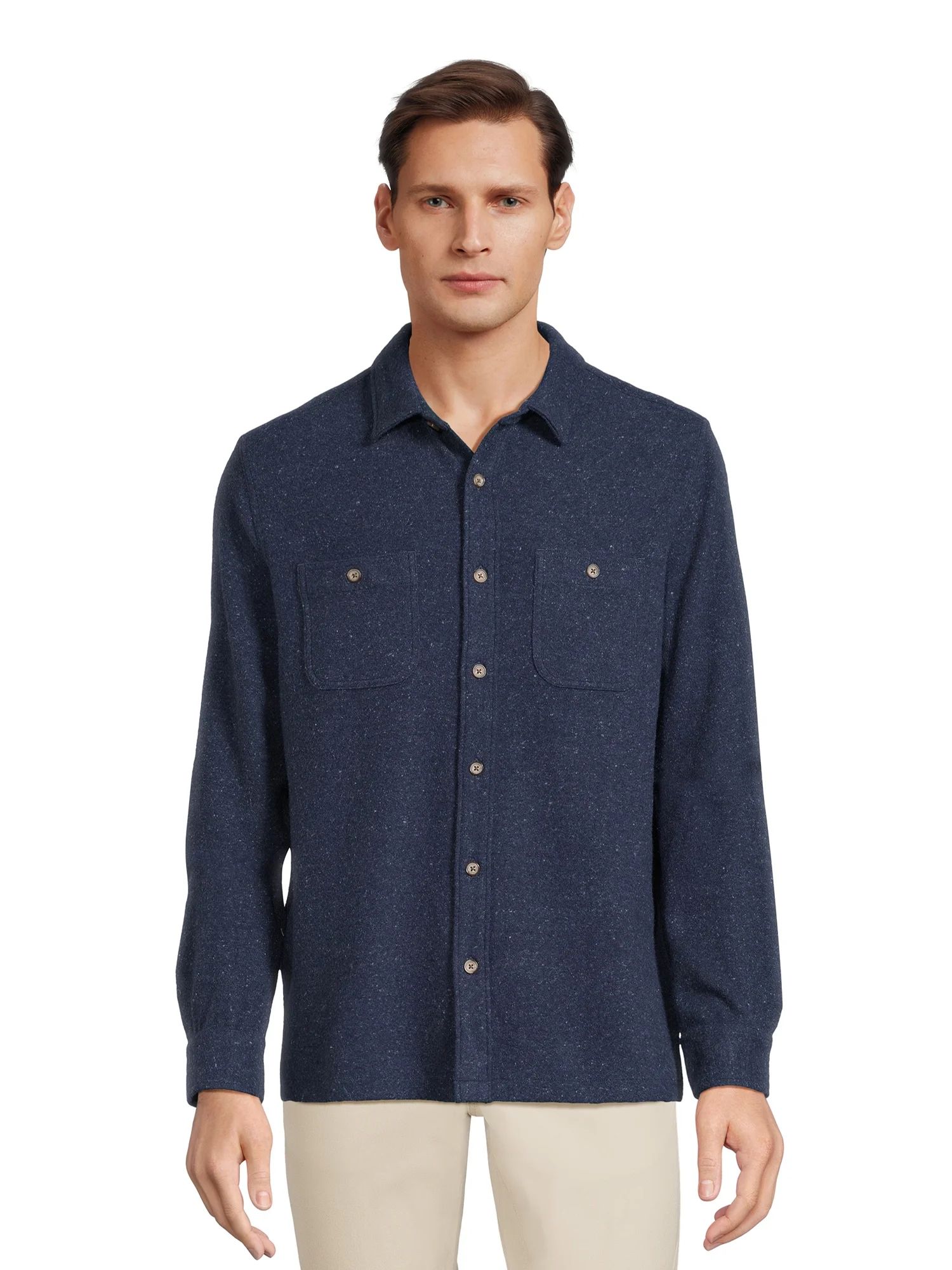 George Men's Long Sleeve Over Shirt, Sizes S-3XL | Walmart (US)