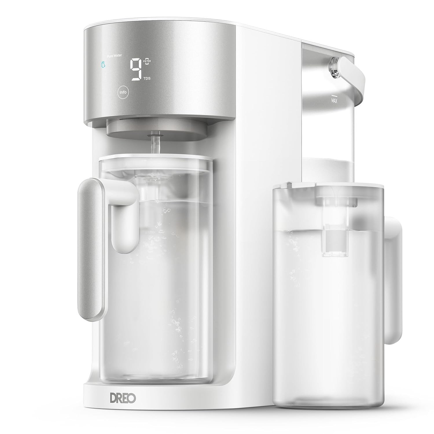 DREO Reverse Osmosis Water Filter Countertop, RO Filtration System, 3:1 Pure to Drain, TDS & Filter Life & 2 Autofill Pitchers, Self-Cleaning Water Purifier, RO Water Filter | Amazon (US)