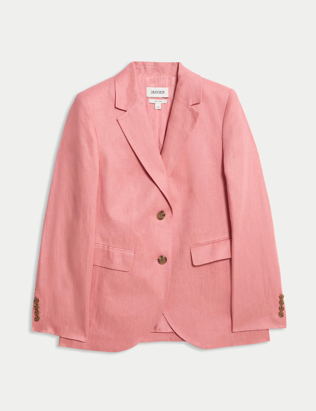 Pure Linen Straight Single Breasted Blazer | Marks & Spencer (UK)