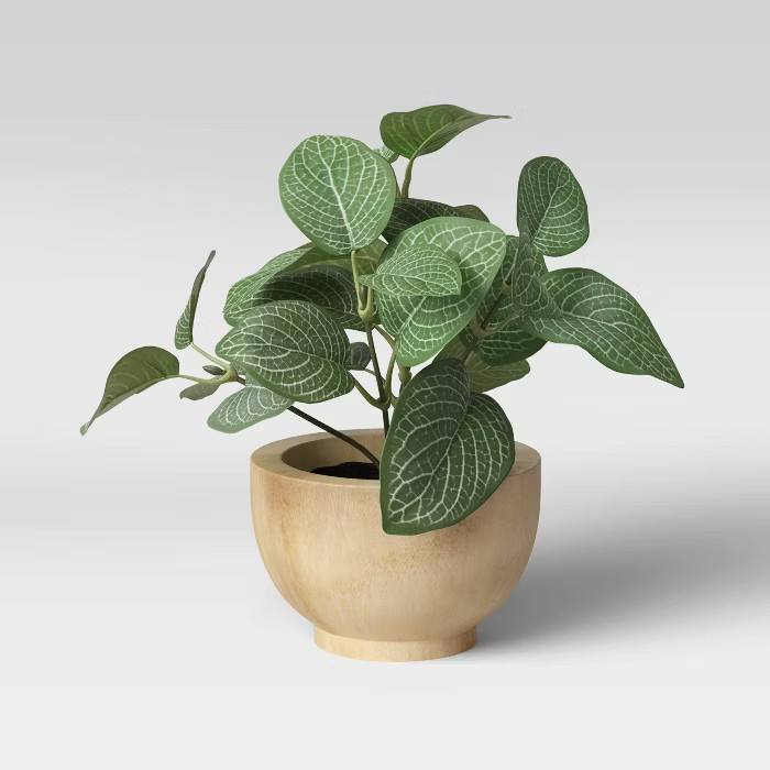 8" x 8" Artificial Verigated Leaf House Plant in Pot - Threshold™ | Target