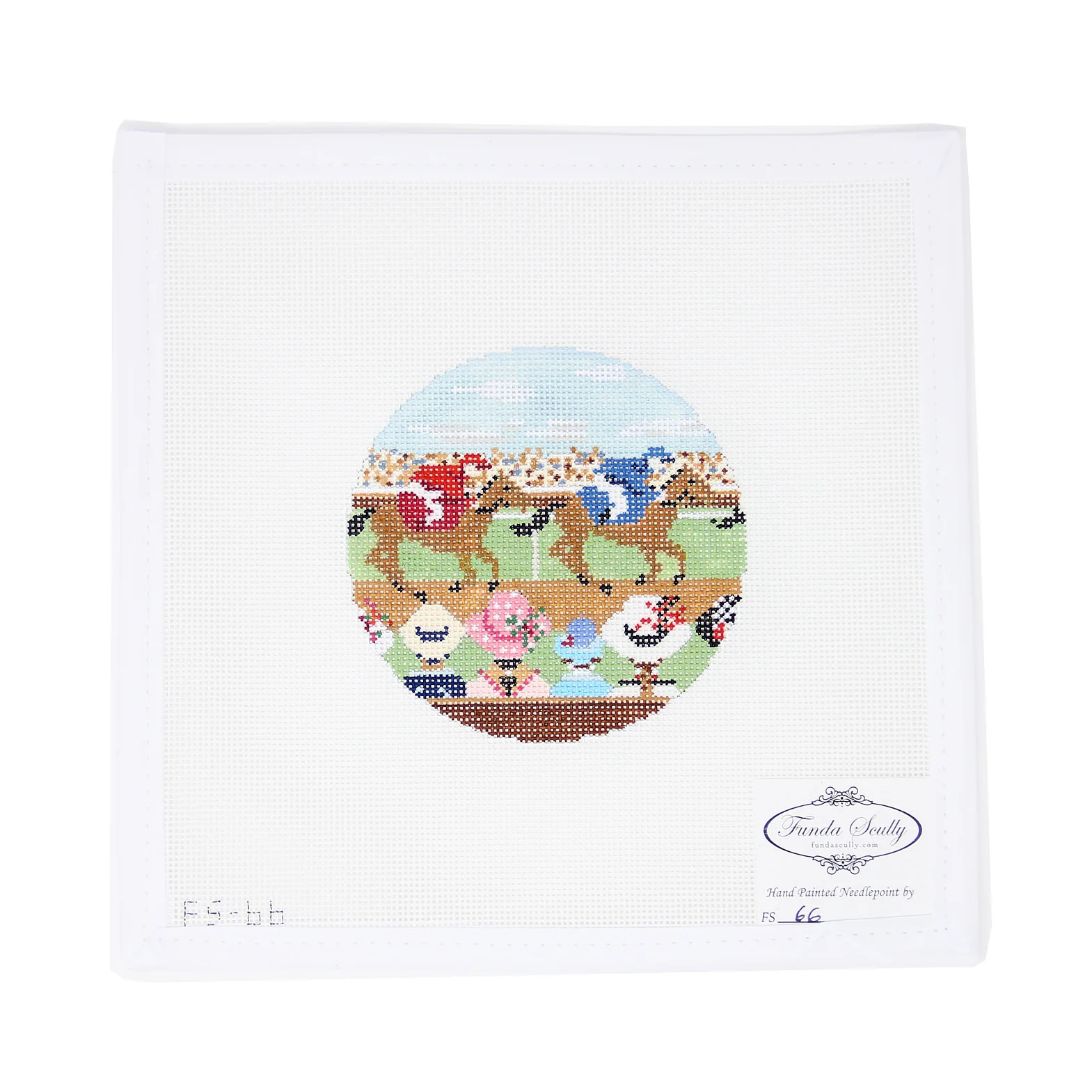 Kentucky Derby Round | Greystone Needlepoint