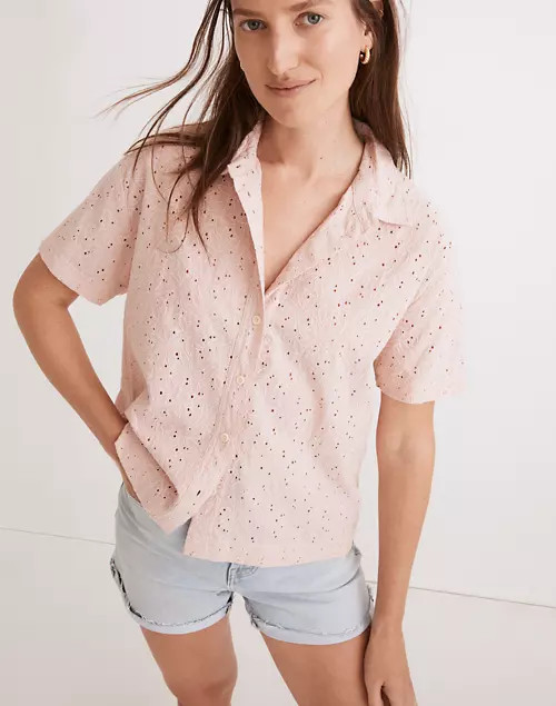 Eyelet Beachside Shirt in Dream-On Daisies | Madewell