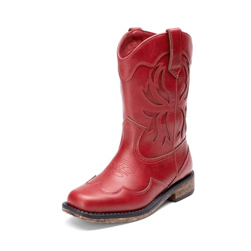 DREAM PAIRS Toddler Cowboy Boots Cowgirl Boots for Girls Square Toe Mid Calf Boys Western Fashion... | Amazon (US)