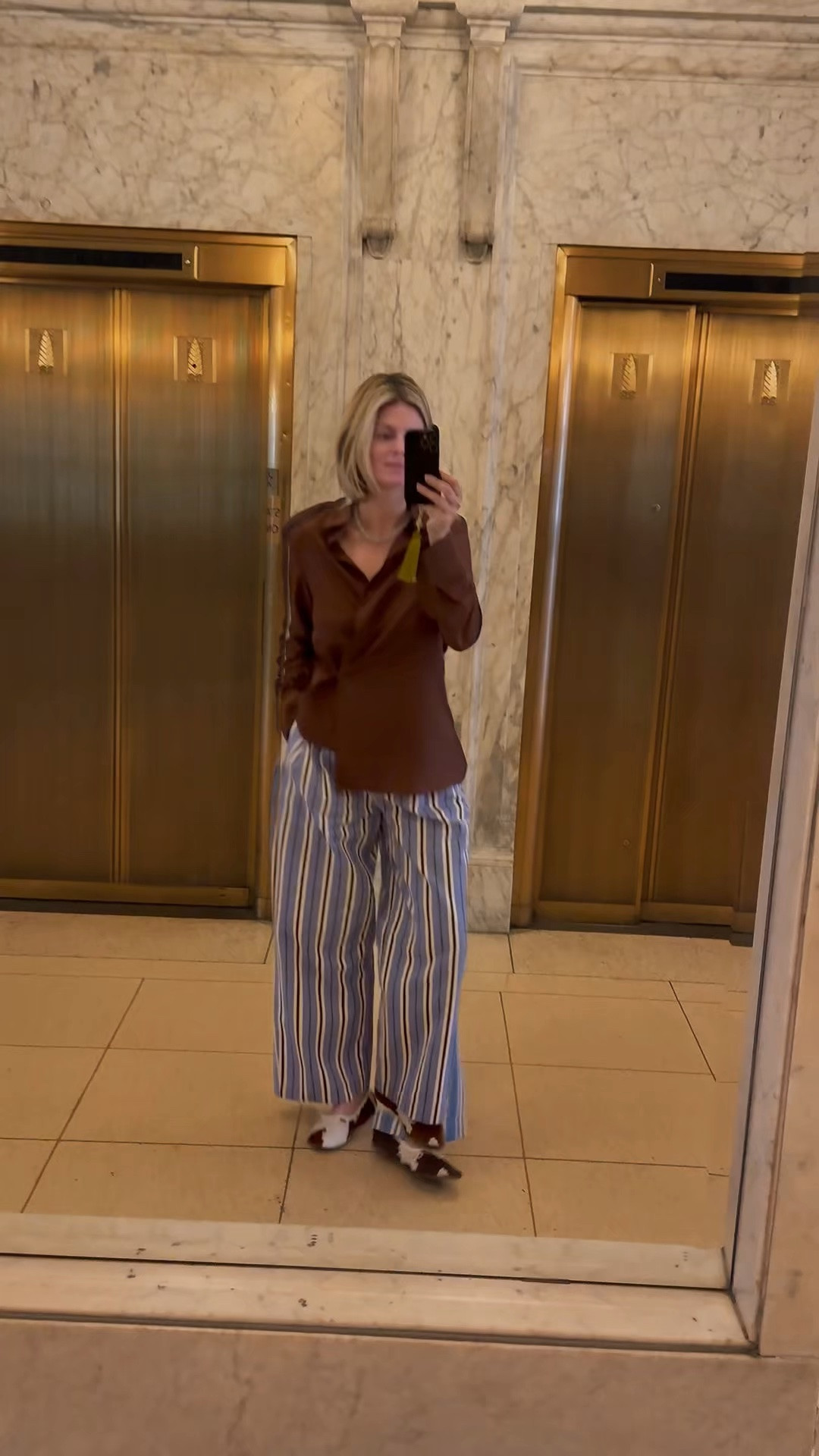 This chocolate linen top and these cool blue striped trousers @mango 🔟

#LTKootd #LTKWorkwear #LTKselfcare