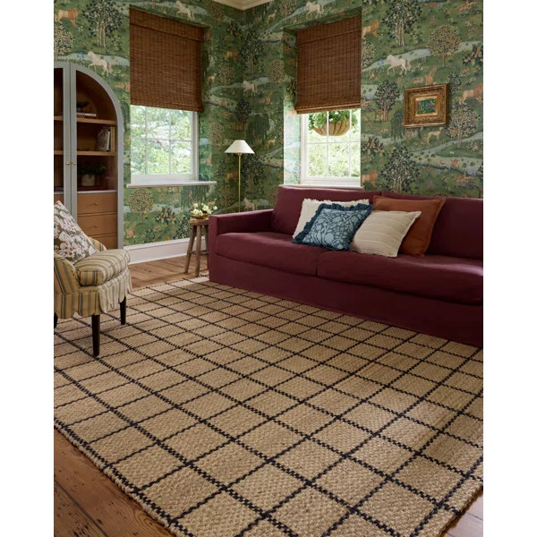 Chris Loves Julia x Loloi Fletcher Natural / Black Area Rug | Wayfair North America