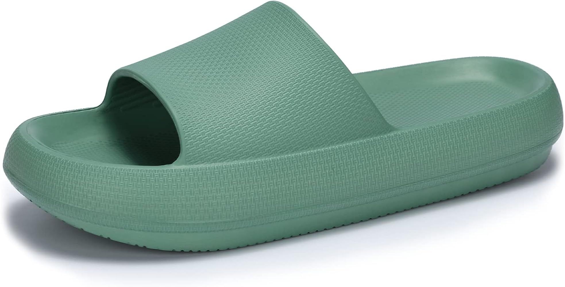 welltree Cloud Slides for Women Men Pillow Slippers Non-Slip Bathroom Shower Sandals Soft Thick Sole | Amazon (US)