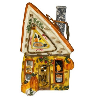 Blue Sky Clayworks Pumpkin Spice Cottage Ceramic Candle House Fall 2022 NWT | eBay US