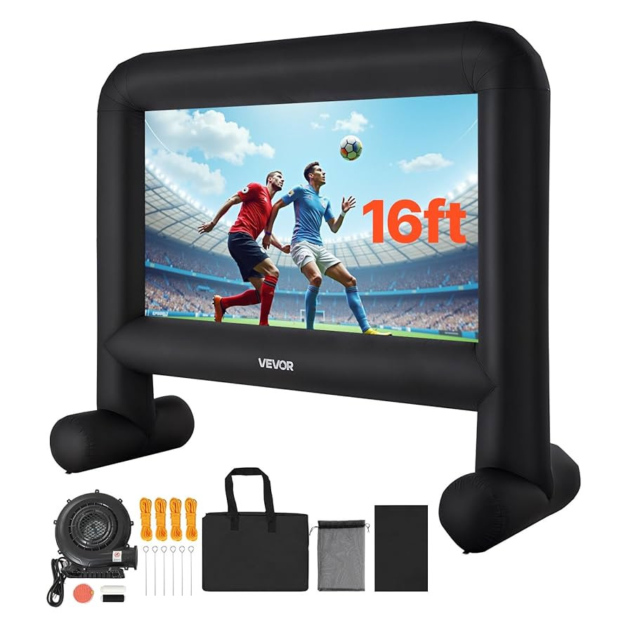 VEVOR 16FT Inflatable Movie Screen Outdoor, Inflatable Projector Screen with Portable Storage Bag... | Amazon (US)
