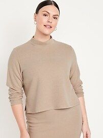 French Rib Mock-Neck Sweater for Women | Old Navy (US)