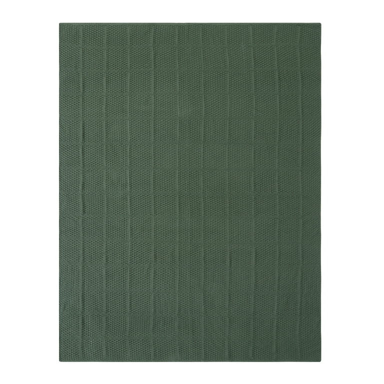 My Texas House Kelsey Kombu Green Acrylic Knit Throw, 60" x 80" | Walmart (US)