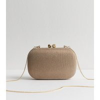 Gold Textured Box Clutch Bag New Look | New Look (UK)