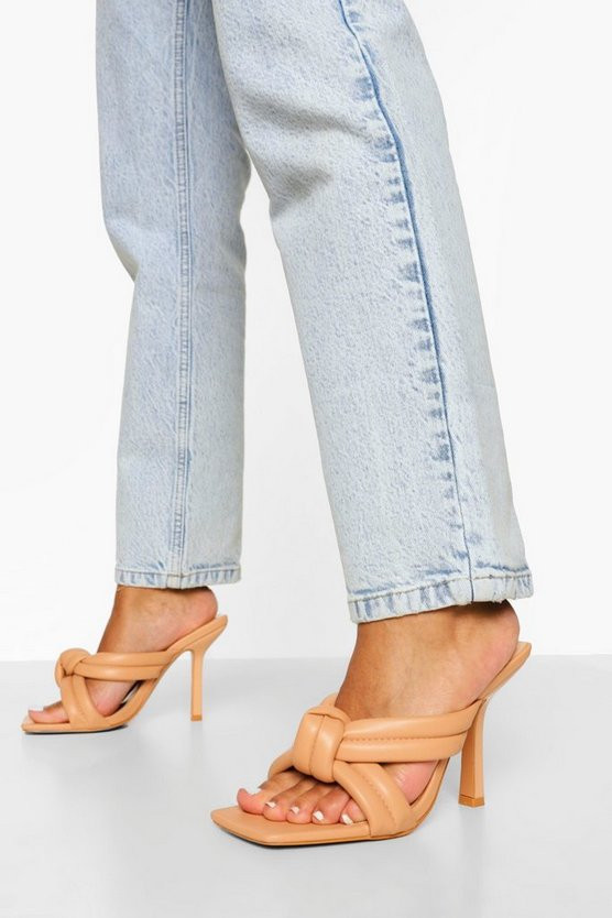 Wide Width Padded Knot Mule | Boohoo.com (US & CA)