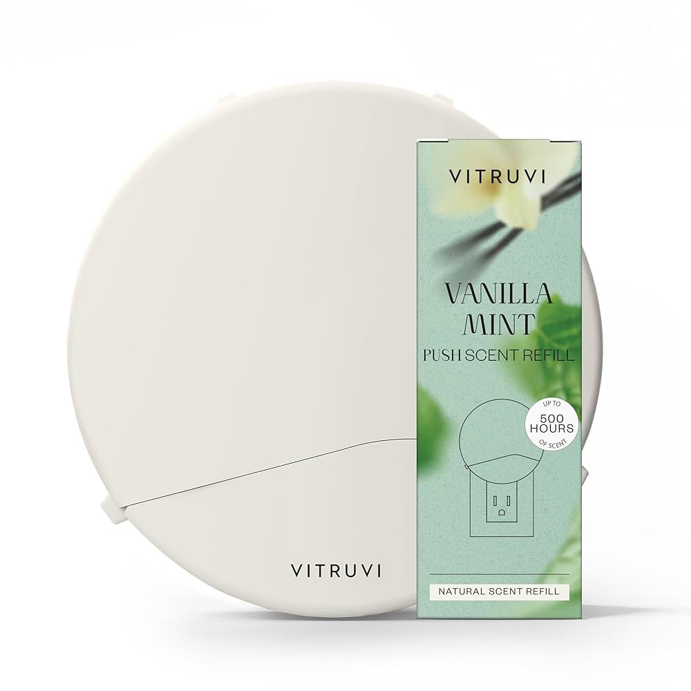 Vitruvi Push Plug-in Wall Diffuser – Starter Kit with Vanilla Mint Refill, Made with Natural In... | Amazon (CA)